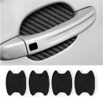 Picture of 4PCS Universal Carbon Fiber Door Handle Protective Film – Anti-Scratch Paint Protection Stickers for Car Handle Bowl, Black – Fits Most Vehicles