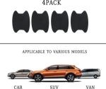 Picture of 4PCS Universal Carbon Fiber Door Handle Protective Film – Anti-Scratch Paint Protection Stickers for Car Handle Bowl, Black – Fits Most Vehicles