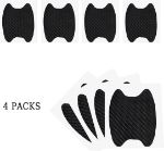 Picture of 4PCS Universal Carbon Fiber Door Handle Protective Film – Anti-Scratch Paint Protection Stickers for Car Handle Bowl, Black – Fits Most Vehicles