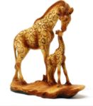Picture of Graceful Giraffe and Calf Figurine – Wildlife Resin Ornament for Home Decor & Animal Lover Gifts