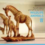 Picture of Graceful Giraffe and Calf Figurine – Wildlife Resin Ornament for Home Decor & Animal Lover Gifts