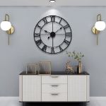 Picture of Vintage 24-Inch Large Silent Wall Clock – Non-Ticking Roman Numerals Clock for Living Room, Bedroom, Office & Kitchen Decor