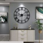 Picture of Vintage 24-Inch Large Silent Wall Clock – Non-Ticking Roman Numerals Clock for Living Room, Bedroom, Office & Kitchen Decor
