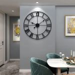 Picture of Vintage 24-Inch Large Silent Wall Clock – Non-Ticking Roman Numerals Clock for Living Room, Bedroom, Office & Kitchen Decor