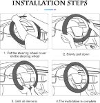 Picture of Universal Car Steering Wheel Cover – Anti-Slip Microfiber Leather with Red Stitching, Durable & Stretchable, Fits 37–38 cm Steering Wheels – Interior Car Accessories