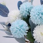 Picture of Artificial Flowers with Vase – Faux Hydrangea Flower Arrangements for Home, Garden, Party, and Wedding Decoration