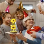 Picture of Mothers Day Flowers Gifts for Women – Sunflowers in Glass Dome, Eternal Flower Gift for Mom, Wife, Grandmother for Wedding, Birthday, Anniversary (Yellow)