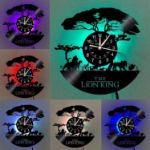 Picture of LED Vinyl Record Wall Clock – Lion King Design with Remote Control, 7-Color Night Light for Bedroom, Living Room, Home Decor & Gifts