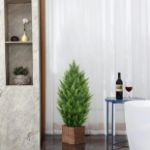 Picture of 2PCS 3FT Artificial Cypress Topiary Trees with Detachable Trunks – Decorative Faux Greenery for Indoor & Outdoor Use – Home, Patio, Garden, Entryway Décor (90CM)