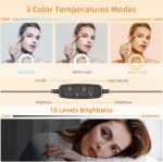 Picture of 5" LED Desk Ring Light with Stand for Laptop & Monitor – Zoom Video Conference Lighting with Phone Holder for Video Calls, Makeup, Webcam, Selfies