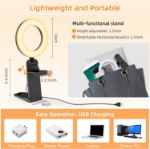 Picture of 5" LED Desk Ring Light with Stand for Laptop & Monitor – Zoom Video Conference Lighting with Phone Holder for Video Calls, Makeup, Webcam, Selfies