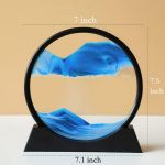 Picture of 7-Inch 3D Sand Art – Rotating Deep Sea Motion Decor for Relaxation & Focus (Blue)