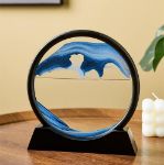 Picture of 7-Inch 3D Sand Art – Rotating Deep Sea Motion Decor for Relaxation & Focus (Blue)