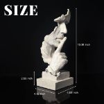 Picture of Ponder Statue - "Silence is Golden" Abstract Art Resin Sculpture | Modern Home Ornament for Office, Living Room & Study Decor (Sandstone)