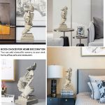 Picture of Ponder Statue - "Silence is Golden" Abstract Art Resin Sculpture | Modern Home Ornament for Office, Living Room & Study Decor (Sandstone)