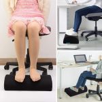 Picture of Ergonomic Foot Rest Cushion with Massage Dots – Foot Stool Under Desk with Washable Cover & Handle for Office, Home, Travel – Footrest for Back, Leg & Knee Pain Relief