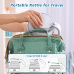 Picture of Foldable Electric Kettle for Travel | Mini Portable Silicone Kettle for Camping, Hiking, Tea & Coffee – 600ml, BPA-Free, Fast Boil