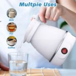 Picture of Foldable Electric Kettle for Travel | Mini Portable Silicone Kettle for Camping, Hiking, Tea & Coffee – 600ml, BPA-Free, Fast Boil