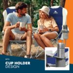 Picture of 2 Pack Foldable Outdoor Camping Chairs – Padded, Lightweight, Waterproof with Cup Holder & Side Pockets, 120kg Capacity – Ideal for Camping, Fishing, Picnic & Travel