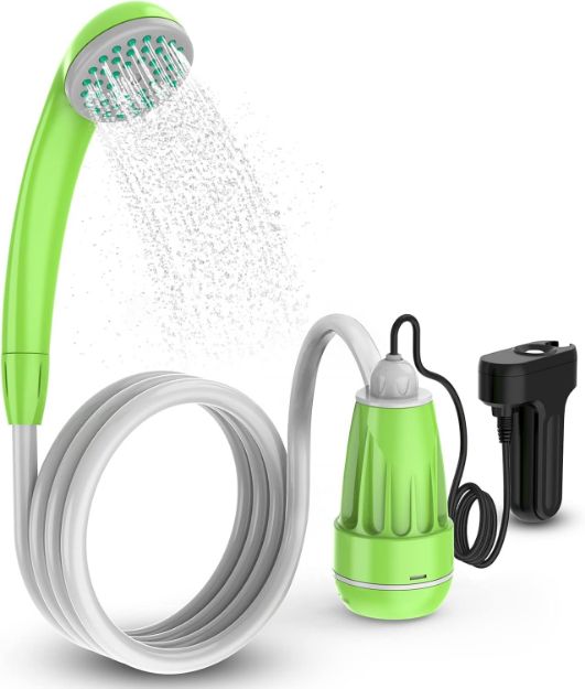 Picture of Portable Camping Shower – Rechargeable Outdoor Shower Pump Kit for Travel, Tent, Dog Washing & Emergency Use