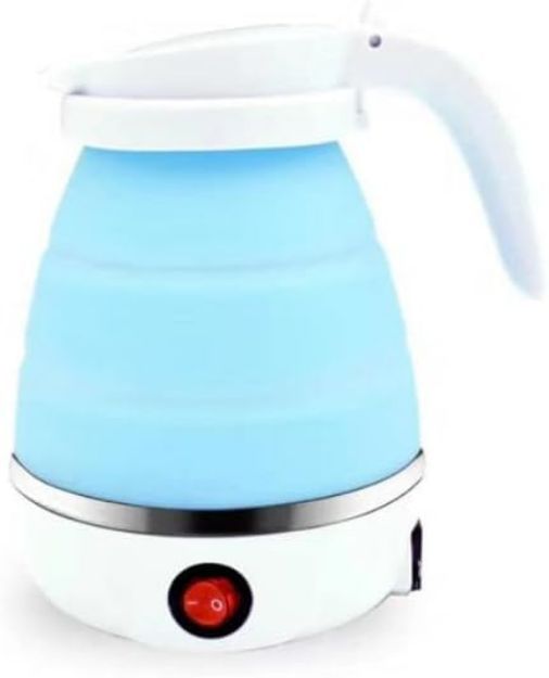 Picture of Mini Foldable Electric Kettle – Collapsible Portable Travel Kettle for Home, Camping & Road Trips (Blue)