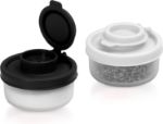 Picture of SIGNORAWARE Moisture-Proof Salt and Pepper Shakers – BPA-Free, Airtight Plastic Spice Dispenser Set of 2 for Camping, Travel, Picnic & Kitchen Use