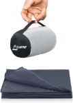 Picture of Compact Fleece Travel Blanket with Stuff Sack – 70x48 Inch Lightweight, Breathable, Moisture-Wicking Airplane Blanket for Travel, Car, Camping & Couch