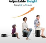 Picture of TRIPTIPS Retractable Portable Foldable Height Adjustable Travel Toilet – XL Size, Black, Ideal for Car Camping, Hiking, and Travel
