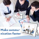 Picture of A3 Dry Erase Mini Whiteboard with Stand - Double-Sided Magnetic Portable Whiteboard for Kids, Students, Office (40x30cm, 8 Pens, Eraser, Magnets)