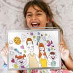 Picture of A3 Dry Erase Mini Whiteboard with Stand - Double-Sided Magnetic Portable Whiteboard for Kids, Students, Office (40x30cm, 8 Pens, Eraser, Magnets)