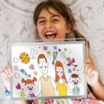 Picture of A3 Dry Erase Mini Whiteboard with Stand - Double-Sided Magnetic Portable Whiteboard for Kids, Students, Office (40x30cm, 8 Pens, Eraser, Magnets)