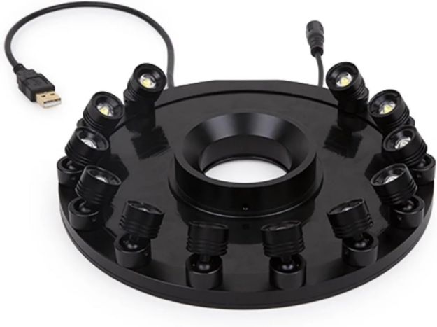 Picture of Angle Adjustable Twelve LEDs Ring Light for Monocular Zoom Microscope – Enhanced Lighting for Precision Viewing