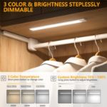 Picture of Rechargeable Under Cabinet Kitchen Lights – 3 Color Dimmable 52 LED Motion Sensor, USB-C, 31cm (2 Pack)