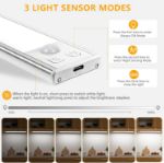 Picture of Rechargeable Under Cabinet Kitchen Lights – 3 Color Dimmable 52 LED Motion Sensor, USB-C, 31cm (2 Pack)