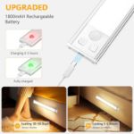 Picture of Rechargeable Under Cabinet Kitchen Lights – 3 Color Dimmable 52 LED Motion Sensor, USB-C, 31cm (2 Pack)