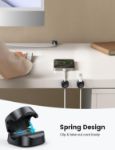 Picture of Lamicall [6 Pack] Spring Cable Holder Clips – No-Residue Adhesive Wire Organizer for Desk, Car, Office, Home – Universal 8mm Cord Cable Management for USB, HDMI, Charger – Black